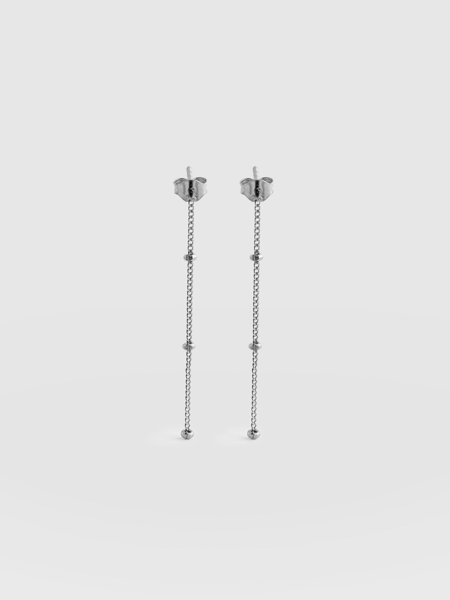 Ball Chain Drop Earrings Silver - Women's Jewellery | Saint + Sofia® USA